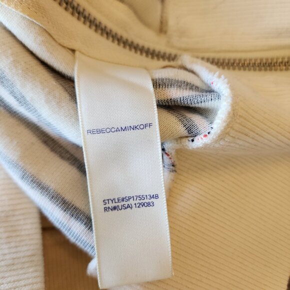 Rebecca Minkoff Striped Terry Cloth Hoodie - Medium - Picture 6 of 8